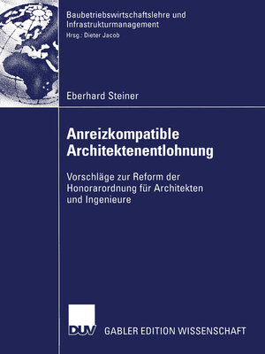 cover image of Anreizkompatible Architektenentlohnung